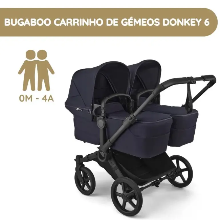 Bugaboo Donkey 6 Carrinho de Gémeos - Deep Indigo