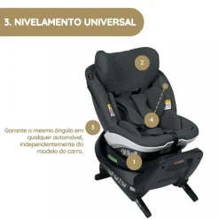 Cadeira Auto iZi Turn i-Size da BeSafe - Metallic Mélange