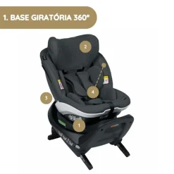 Cadeira Auto iZi Turn i-Size da BeSafe - Metallic Mélange