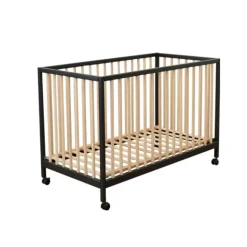Cama Mountain 120x60 da Micuna - Antracite/Madeira