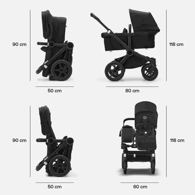 Carrinho de Bebé Donkey 5 Mono Completo da Bugaboo - Cresce com a família - Graphite/Stormy Blue