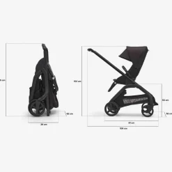 Carrinho de Bebé Dragonfly Completo da Bugaboo - Black/Midnight Black