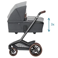 Carrinho de Bebé Fame + Alcofa da Maxi-Cosi - Conforto premium dos 0 meses aos 4 anos - Twillic Graphite