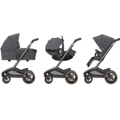 Carrinho de Bebé Fame + Alcofa da Maxi-Cosi - Conforto premium dos 0 meses aos 4 anos - Twillic Graphite