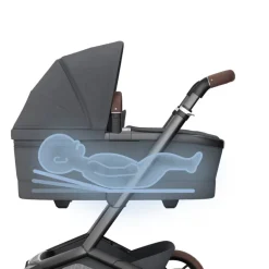 Carrinho de Bebé Fame + Alcofa da Maxi-Cosi - Conforto premium dos 0 meses aos 4 anos - Twillic Graphite