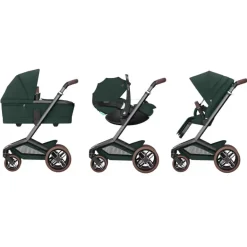 Carrinho de Bebé Fame + Alcofa da Maxi-Cosi - Conforto premium dos 0 meses aos 4 anos - Twillic Green