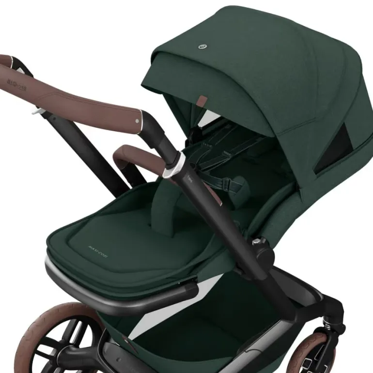 Carrinho de Bebé Fame + Alcofa da Maxi-Cosi - Conforto premium dos 0 meses aos 4 anos - Twillic Green