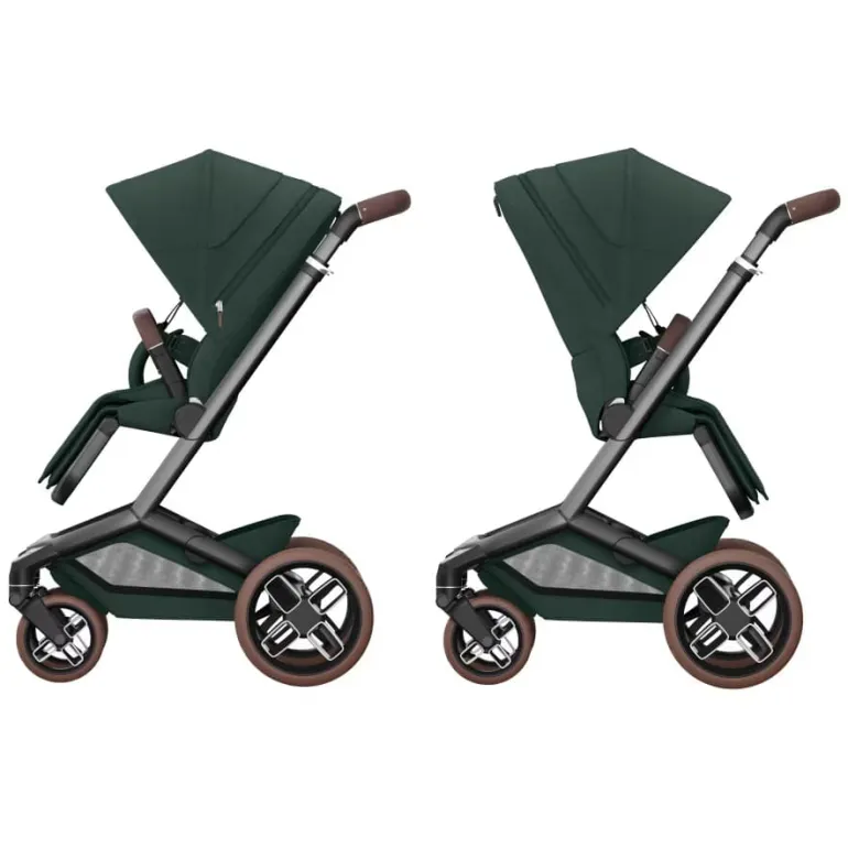 Carrinho de Bebé Fame + Alcofa da Maxi-Cosi - Conforto premium dos 0 meses aos 4 anos - Twillic Green