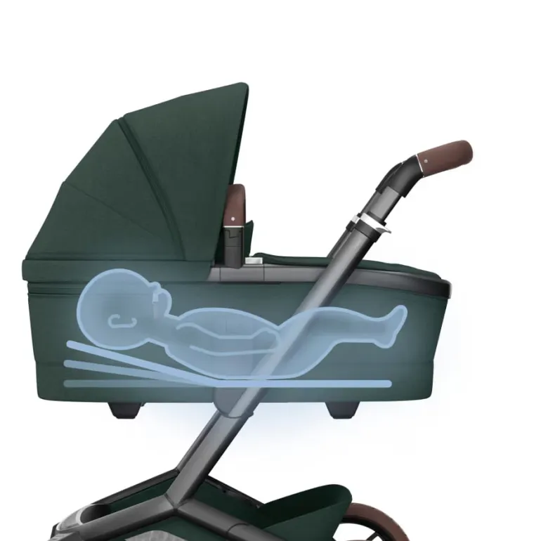 Carrinho de Bebé Fame + Alcofa da Maxi-Cosi - Conforto premium dos 0 meses aos 4 anos - Twillic Green