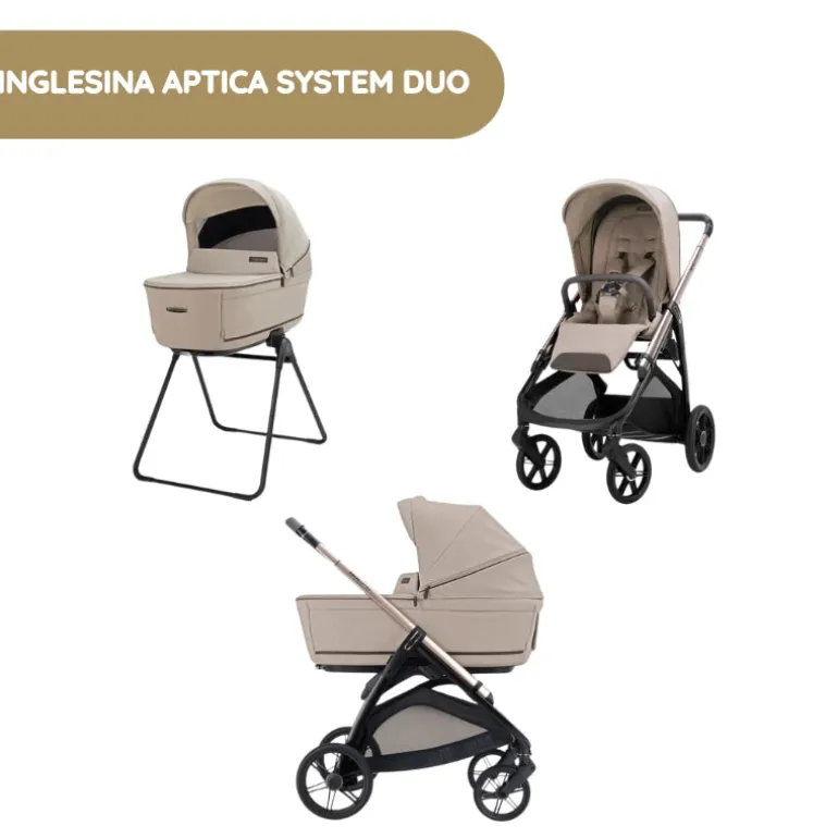 Carrinho de Bebé Inglesina Aptica System Duo - Vicuna Beige