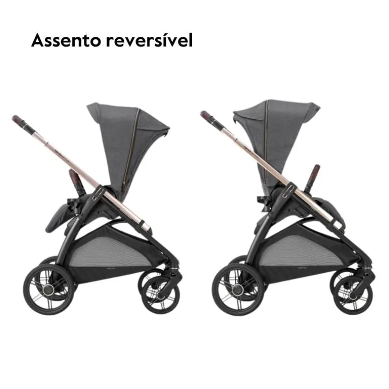 Carrinho de Bebé Inglesina System Duo Aptica - Platinum Grey