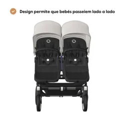 Carrinho de Bebé para Gémeos Bugaboo Donkey 5 Twin - Black/Midnight Black