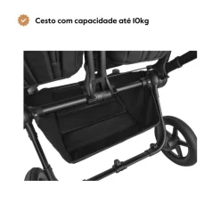 Carrinho de Bebé para Gémeos Bugaboo Donkey 5 Twin - Black/Midnight Black