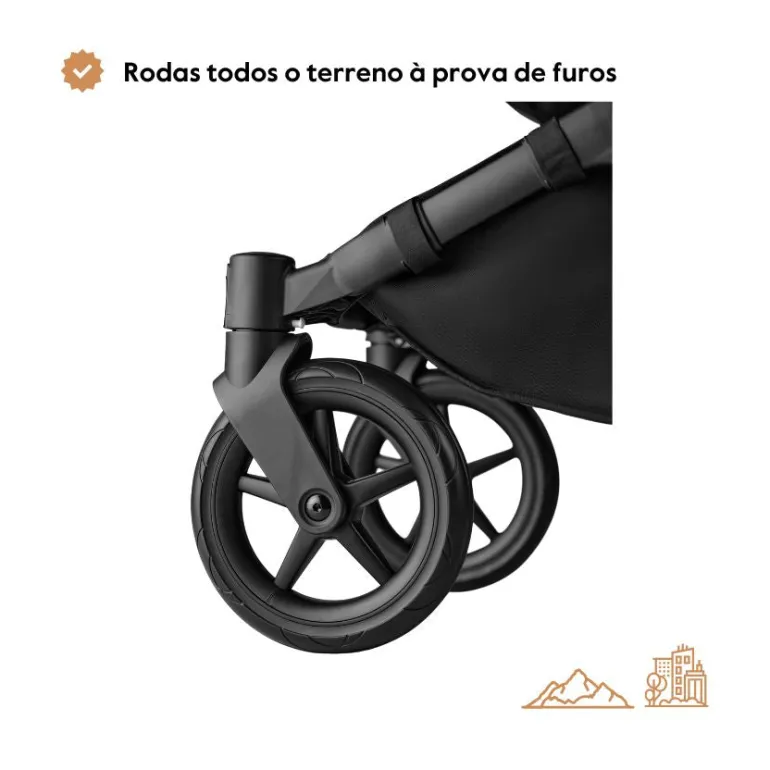 Carrinho de Bebé para Gémeos Bugaboo Donkey 5 Twin - Black/Desert Taupe