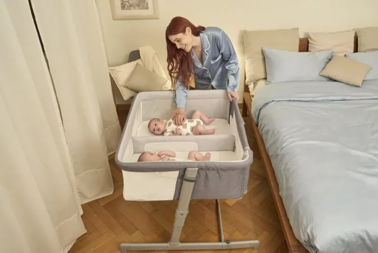 Chicco Berço de Gémeos Next2Me Twin - Magnet Grey