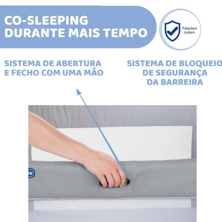 Chicco Berço Next2Me Forever - Ash Grey Cross Coll