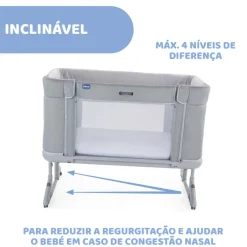 Chicco Berço Next2Me Forever - Ash Grey Cross Coll