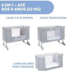 Chicco Berço Next2Me Forever - Moon Grey