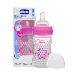 Chicco Biberão Well-Being 150ml Silicone 0m+ - Girl