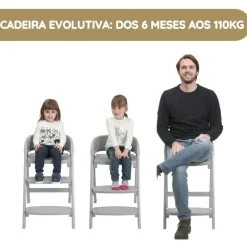 Chicco Cadeira da Papa Crescendo Up - Steel Cloud Re_Lux