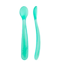 Chicco Colher de silicone 6m+ - Azul (2 uni.)