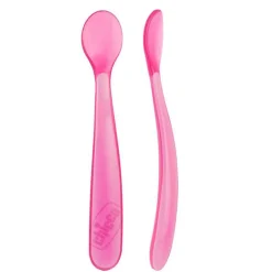 Chicco Colher de silicone 6m+ - Rosa (2 uni.)