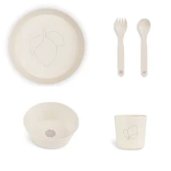 Citron Conjunto de Alimentação em PLA - Limão Creme