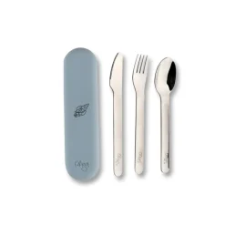 Citron Conjunto de Talheres e Estojo em Silicone - Azul