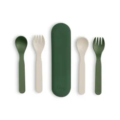 Citron Set de 2 Conjuntos de Talheres em PLA - Verde e Creme