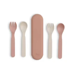 Citron Set de 2 Conjuntos de Talheres em PLA - Rosa e Creme
