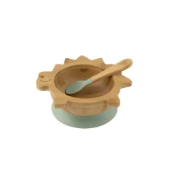 Citron Taça de Bambú com Colher - Dino verde