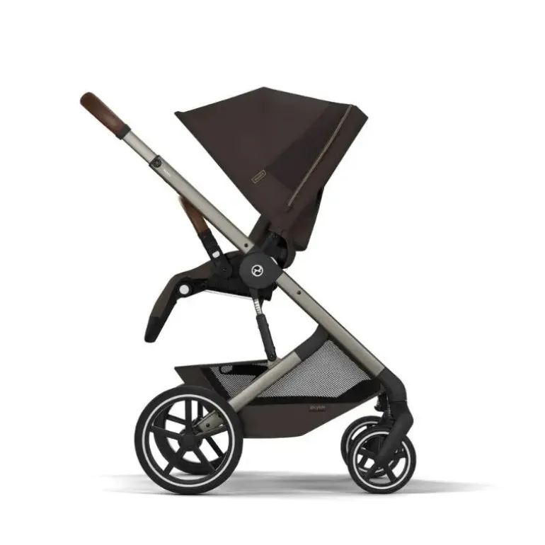 Cybex Balios S Lux Carrinho de Bebé com Alcofa Dobrável - Chocolate Brown