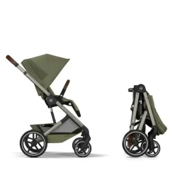 Cybex Balios S Lux Carrinho de Bebé com Alcofa Dobrável - Moss Green