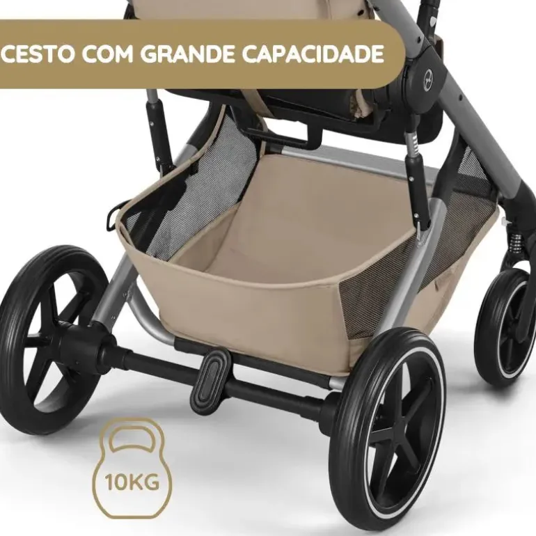 Cybex Balios S Lux Carrinho de Bebé com Alcofa Dobrável - Moon Black