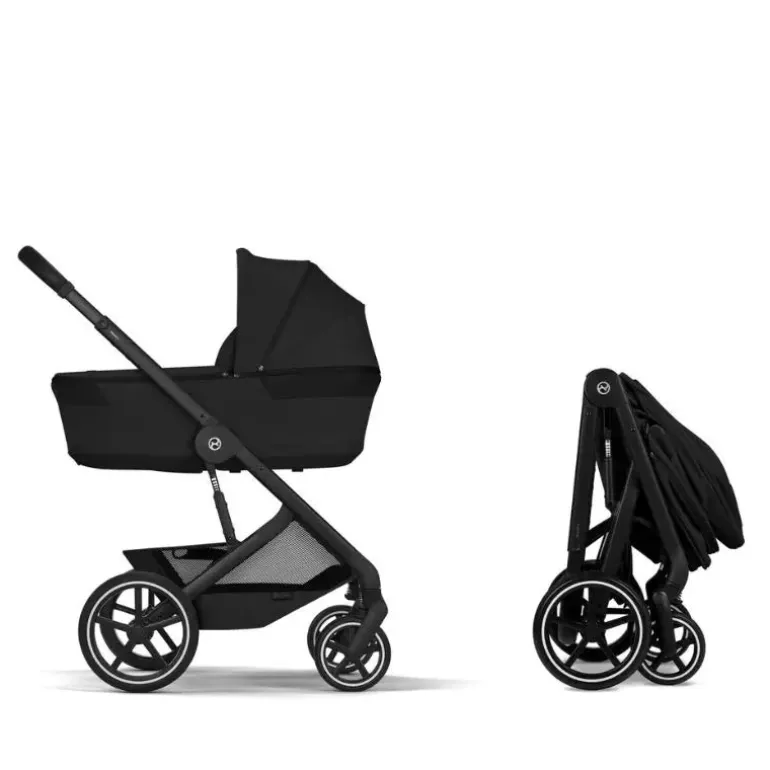 Cybex Balios S Lux Carrinho de Bebé com Alcofa Dobrável - Moon Black