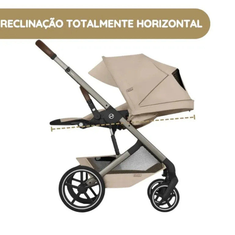 Cybex Balios S Lux Carrinho de Bebé com Alcofa Dobrável - Moon Black