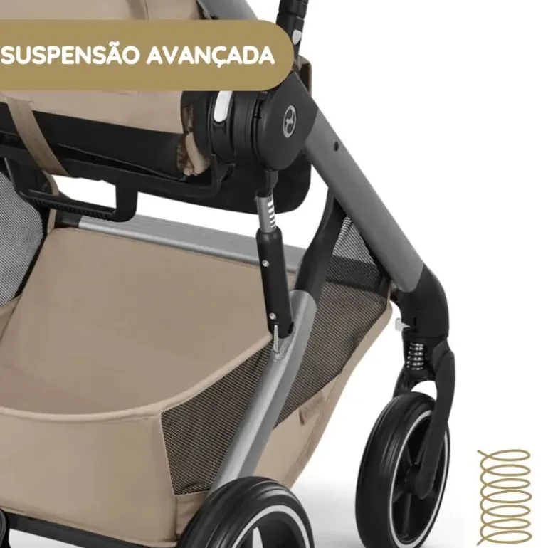 Cybex Balios S Lux Carrinho de Bebé com Alcofa Dobrável - Moon Black