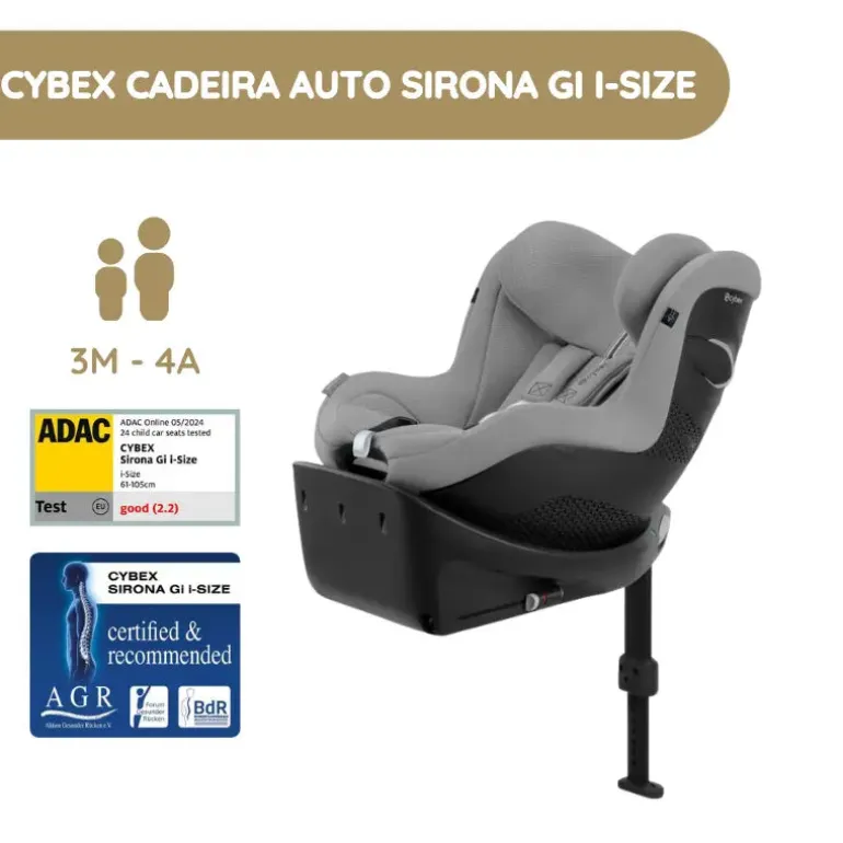 Cybex Cadeira Auto Sirona Gi i-Size Plus - Stone Grey