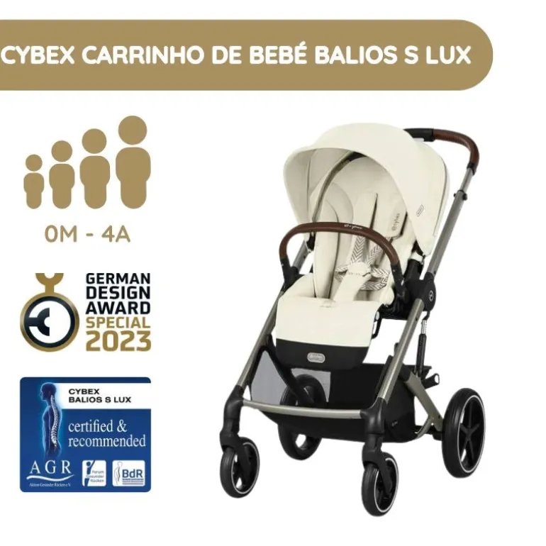 Cybex Carrinho de Bebé Balios S Lux - Seashell Beige