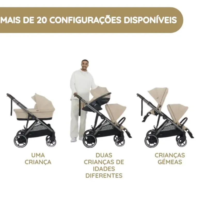 Cybex Carrinho de Bebé e-Gazelle S TPE - Seashell Beige