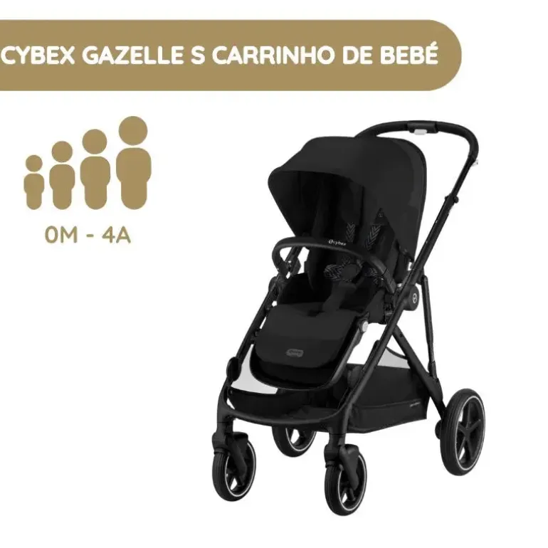 Cybex Gazelle S Carrinho de Bebé - Moon Black