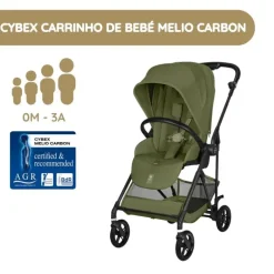 Cybex Melio Carbon Carrinho de Bebé - Moss Green