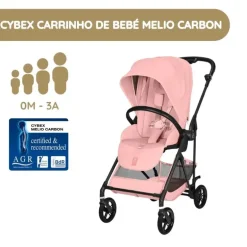 Cybex Melio Carbon Carrinho de Bebé - Candy Pink
