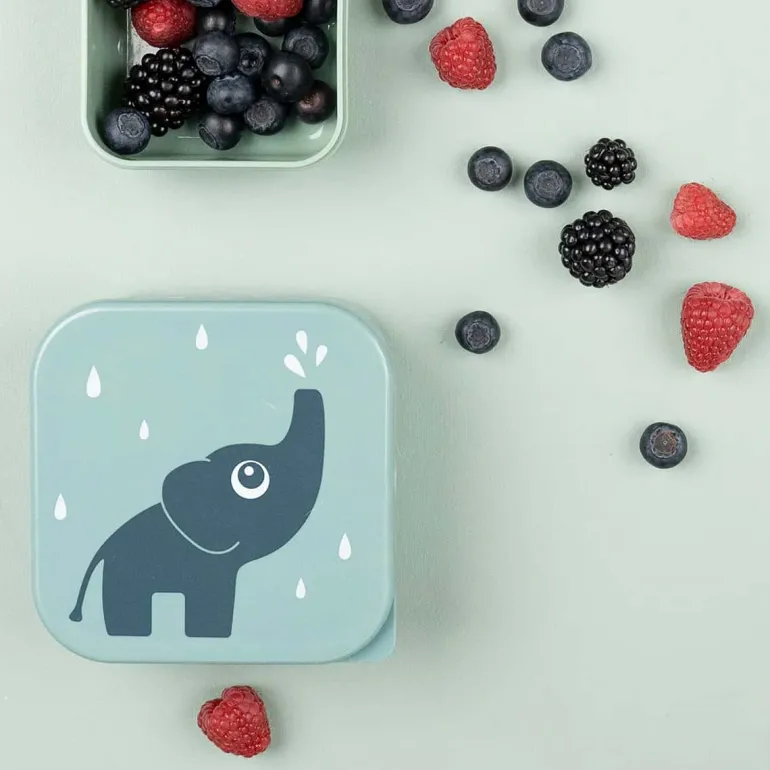 Done by Deer Pack 3 Caixas para Snacks - Deer friends Blue mix