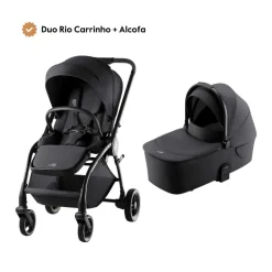 Duo Rio Carrinho de Bebé + Alcofa da Britax Römer - Style Carbon Black