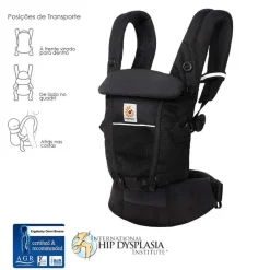 Ergobaby Adapt SoftFlex Mesh Negro - Mochila Portabebé
