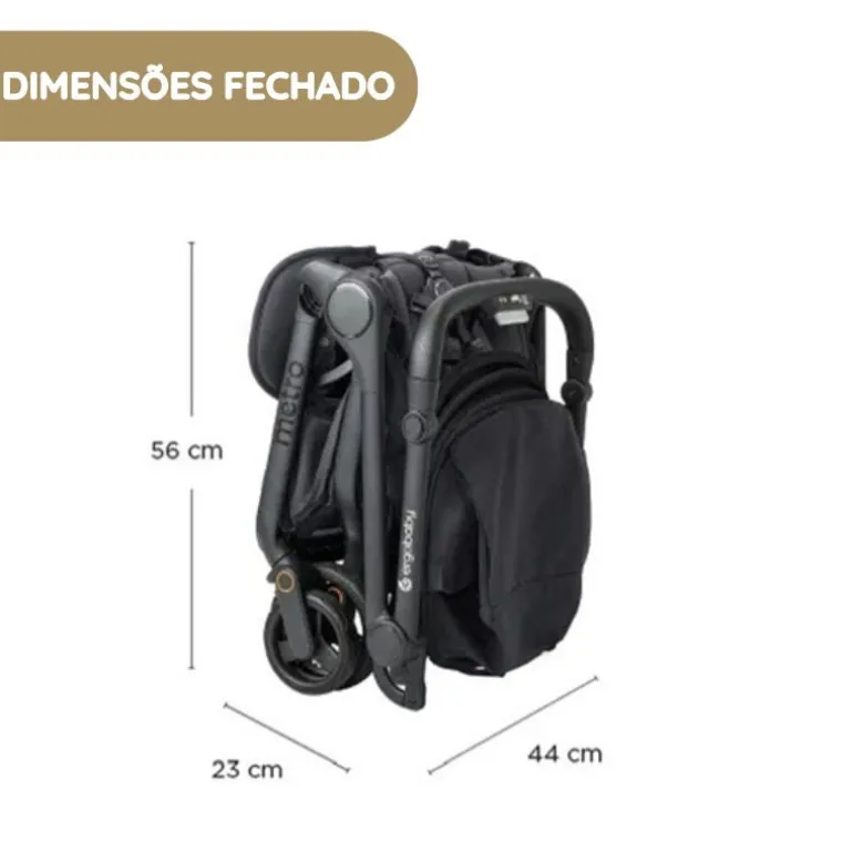 Ergobaby Carrinho de Bebé Metro 3 - Onyx Black