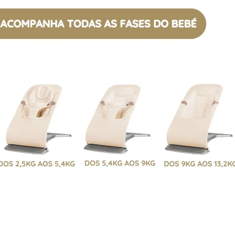 Ergobaby Espreguiçadeira Evolve Mesh - Crema