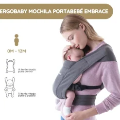Ergobaby Mochila Portabebé Embrace - Cinza