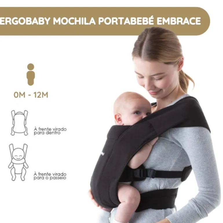 Ergobaby Mochila Portabebé Embrace - Negro